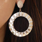E1818 Retro Circle Exaggerated Earrings Rhinestone Temperament Hollow Earrings Simple Geometric Metal Earrings