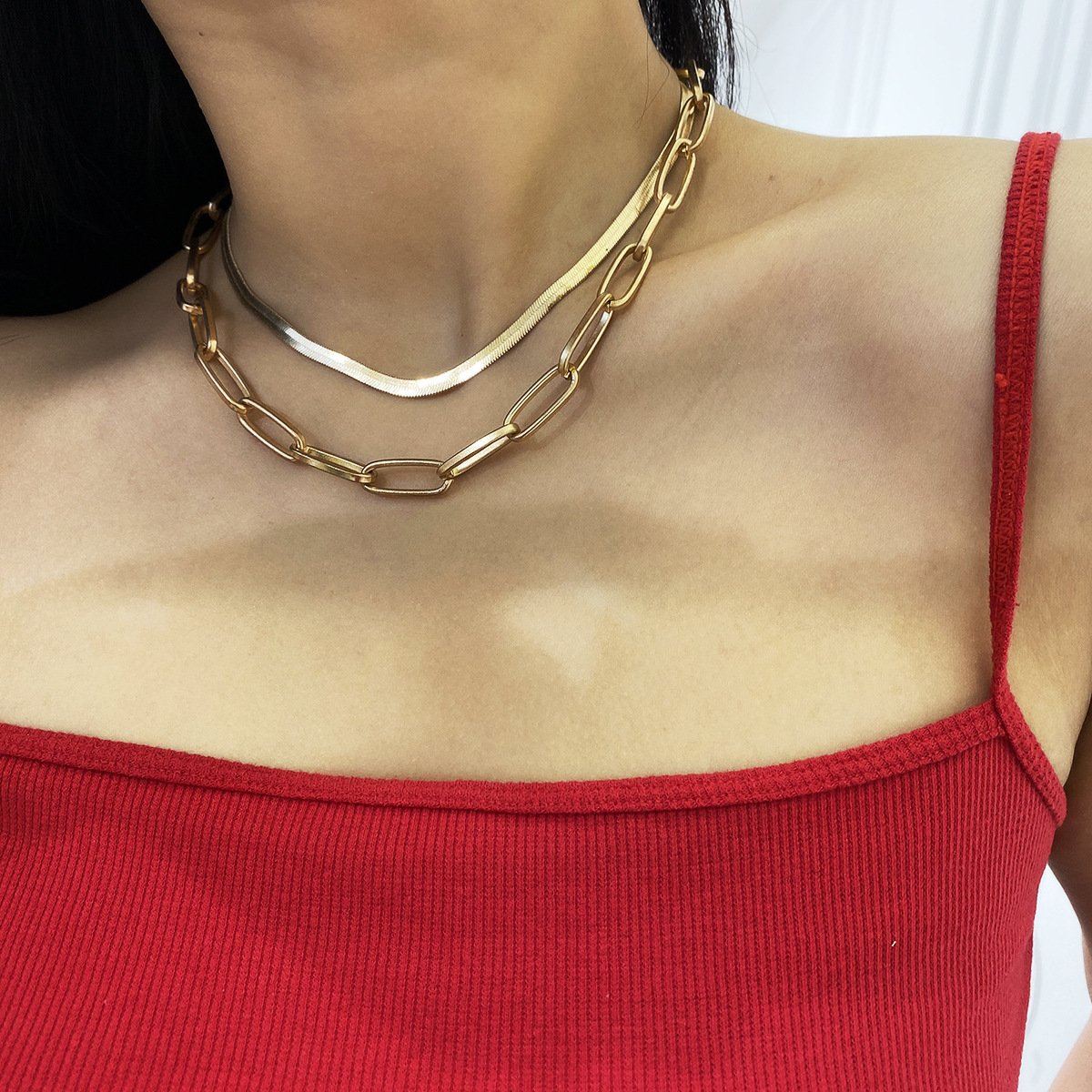 Necklace Gold Plated Snake Chain Copper Jewelry Necklace Women Jewelry Accessories