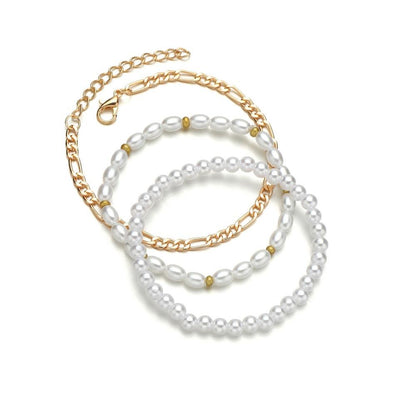 Fashion Chain Bracelet Simple Stretch Thread Imitation Pearl Bracelet Bracelet Accessories