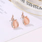 Jewelry Set Small Fresh Crystal Opal Bridal Set Necklace Earrings Simple Two-piece Set
