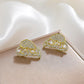 Ins micro-inlaid pearl butterfly earrings women's French light luxury butterfly dance double-layer detachable two-wear earrings tide