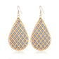 Double-layer hollow swing earrings fashion OL drop-shaped multi-layer frosted earrings