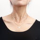 Jewelry fashion multi-layer small hole chain LOVE round pendant necklace female love imitation pearl necklace