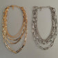 Jewelry Personality Geometric Layer Creative Necklace Women's Retro Punk Multi-layer Mix and Match Chain Necklace