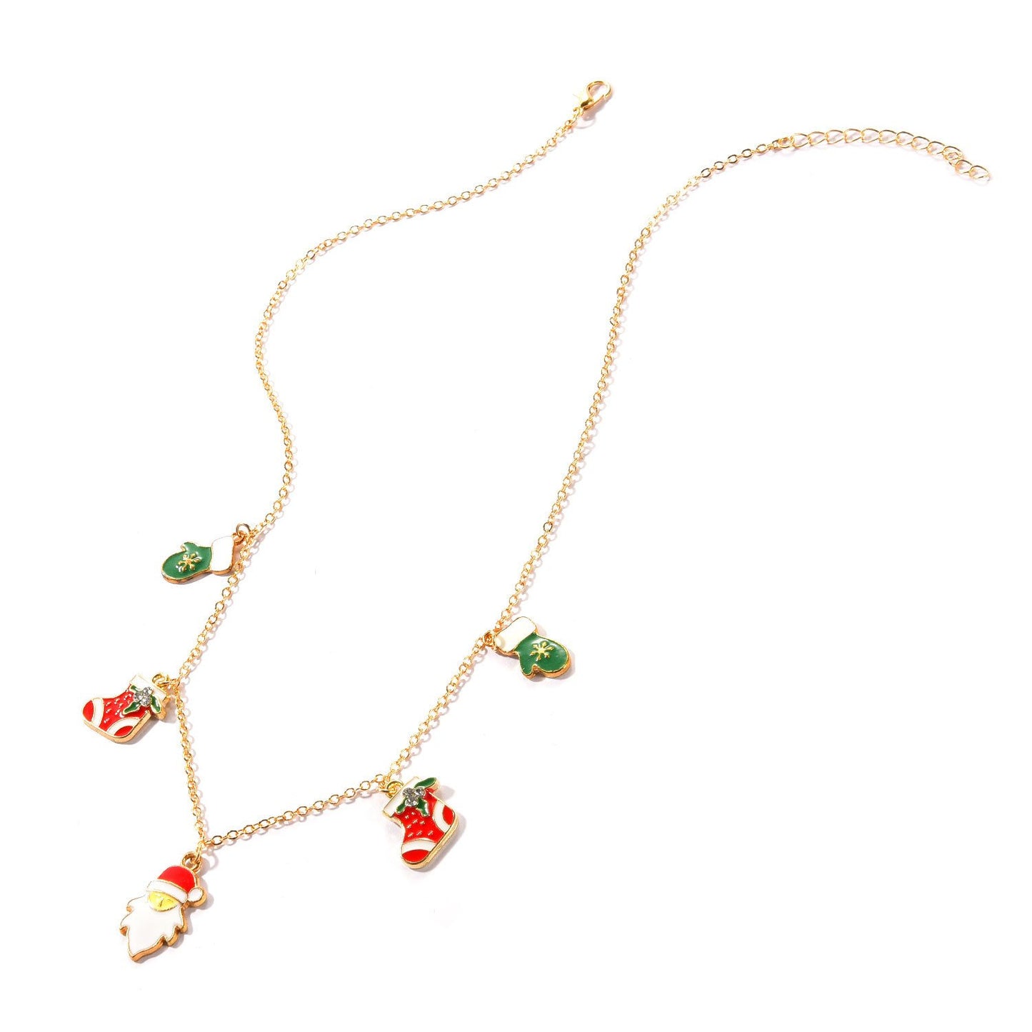 Jewelry Christmas Series Snowman Sock Pendant Necklace Ladies Simple Fashion Short Money Jewelry