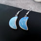 Crescent-shaped fashion ear hook earrings natural stone alloy earrings creative simple earrings simple stalls