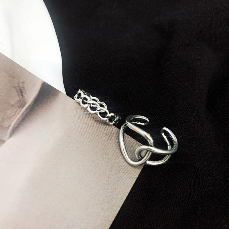 ins chain cross combination ring fashion punk hip-hop one-piece ring for men and women