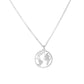 Popular Jewelry Fashion Personality Round Hollow Your World Map Pendant Female Necklace Clavicle Chain