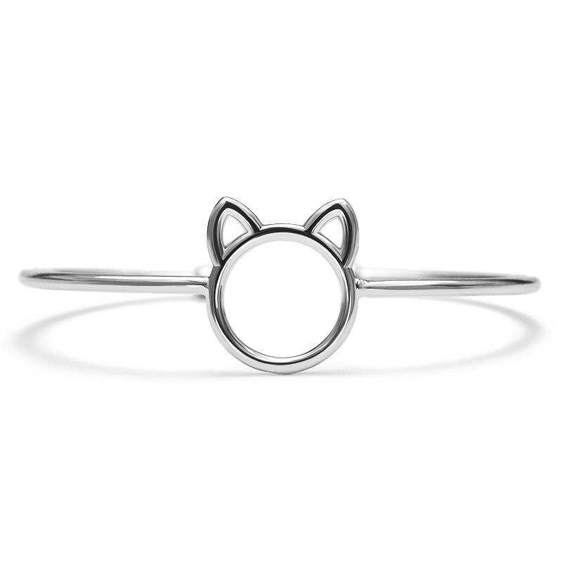 Cartoon Animal Cat Ear Opening Adjustable Bracelet Copper Material Hand Jewelry