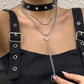 Jewelry Sexy Dark Rivet Necklace Necklace Fashion Geometric Metal Chain Spice Girl Necklace