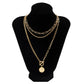 Jewelry Personality Cross Chain Set Necklace Retro Cold Stitching Embossed Portrait Necklace