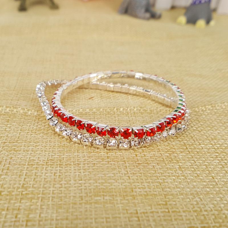 High Elastic Claw Chain Single Drain Diamond Bracelet Bridal Wedding Dress Accessories Diamond Bracelet