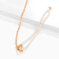 Jewelry Temperament Simple Rice Grain Pearl Clavicle Necklace Hip Hop Retro Metal Buckle Chain Necklace