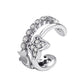 Temperament personality butterfly ear clip without ear hole single ins French light luxury copper inlaid zircon C-shaped ear bone clip