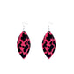 Fashion retro leopard earrings simple double layer pu leather earrings accessories