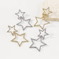 E1682 Sexy women's group fashion rhinestone earrings pentagram double-layer personality fashion temperament earrings