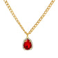 Retro micro-inlaid zircon water drop pendant necklace niche design light luxury rhinestone clavicle chain necklace female
