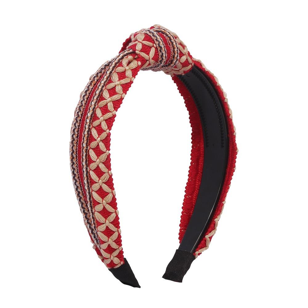 F389 Xiaoxiang fashion headband retro wide-brimmed press hair braided headband temperament ladies hair accessories
