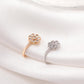 Flower zircon nose ring metal U-shaped micro-inlaid non-piercing nose nail simple piercing jewelry