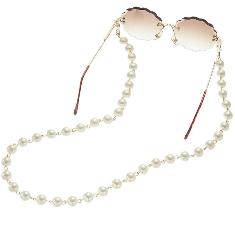 Explosive product full of pearl beaded glasses chain sunglasses glasses fixed lanyard fashion mask hanging chain