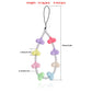 Ornament Cartoon Warm Color Exaggerated Geometric Heart Pearl Phone Chain Acrylic Accessories Ornament