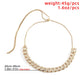 Jewelry Temperament Light Luxury Full Diamond Cuban Buckle Necklace Hip Hop Punk Adjustable Chain Necklace