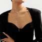 N1968 Simple sexy long tassel necklace trendy niche geometric rhinestone necklace necklace necklace