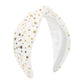 F4693 Jewelry Velvet Retro Knotted Sweet Hair Ornament Solid Color Five-pointed Star Temperament Wide-Brim Headband