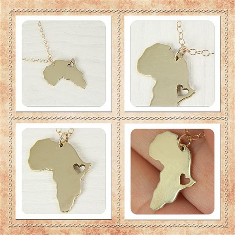 Africa Map Necklace Jewelry