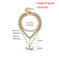 New year creative necklace personality exaggerated LOVE peach heart lock necklace female Valentine's Day multi-layer necklace female