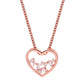 Ins simple zircon love pendant necklace retro fashion hollow peach heart collarbone chain temperament necklace female