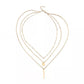 Simple Copper Bead Chain Metal Bar Sequins Fashion Simple Multilayer Necklace Women's Short Necklace