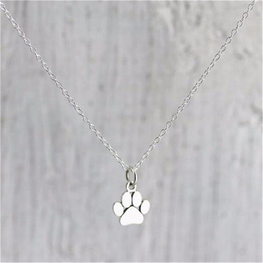 Jewelry Popular Cute Animal Cat Claw Foot Necklace Zinc Alloy Footprint Necklace