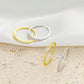 ins zircon love ring set fashion light luxury niche design geometric opening index finger ring two-piece set
