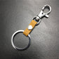 Top layer real cowhide waist pendant dog buckle key ring leather key chain jewelry accessories multi-color