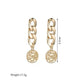 Punk Heavy Metal Chain Earrings Fashion Round Alloy Earrings Women Accessories