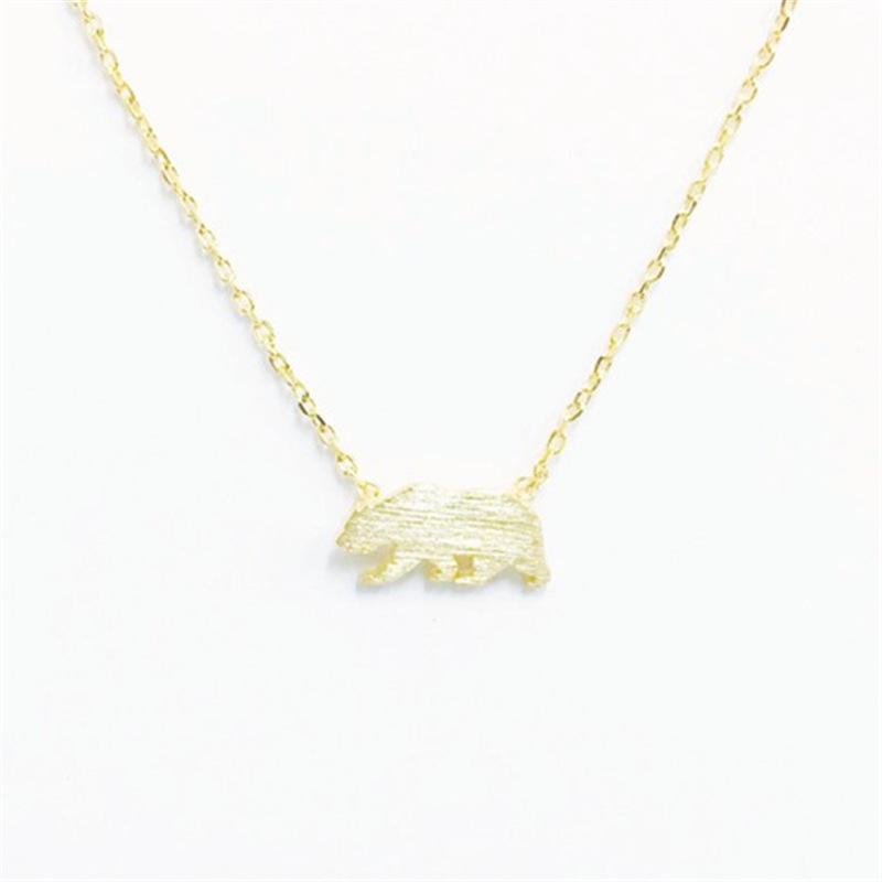 Accessories Explosive Cute Mother Bear Gold Plated Silver Necklace Mother's Day Gift