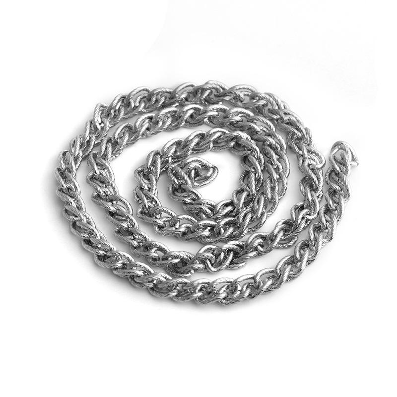 Men's jewelry hip-hop necklace simple trendy twist chain necklace iron chain