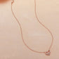 Ins simple zircon love pendant necklace retro fashion hollow peach heart collarbone chain temperament necklace female
