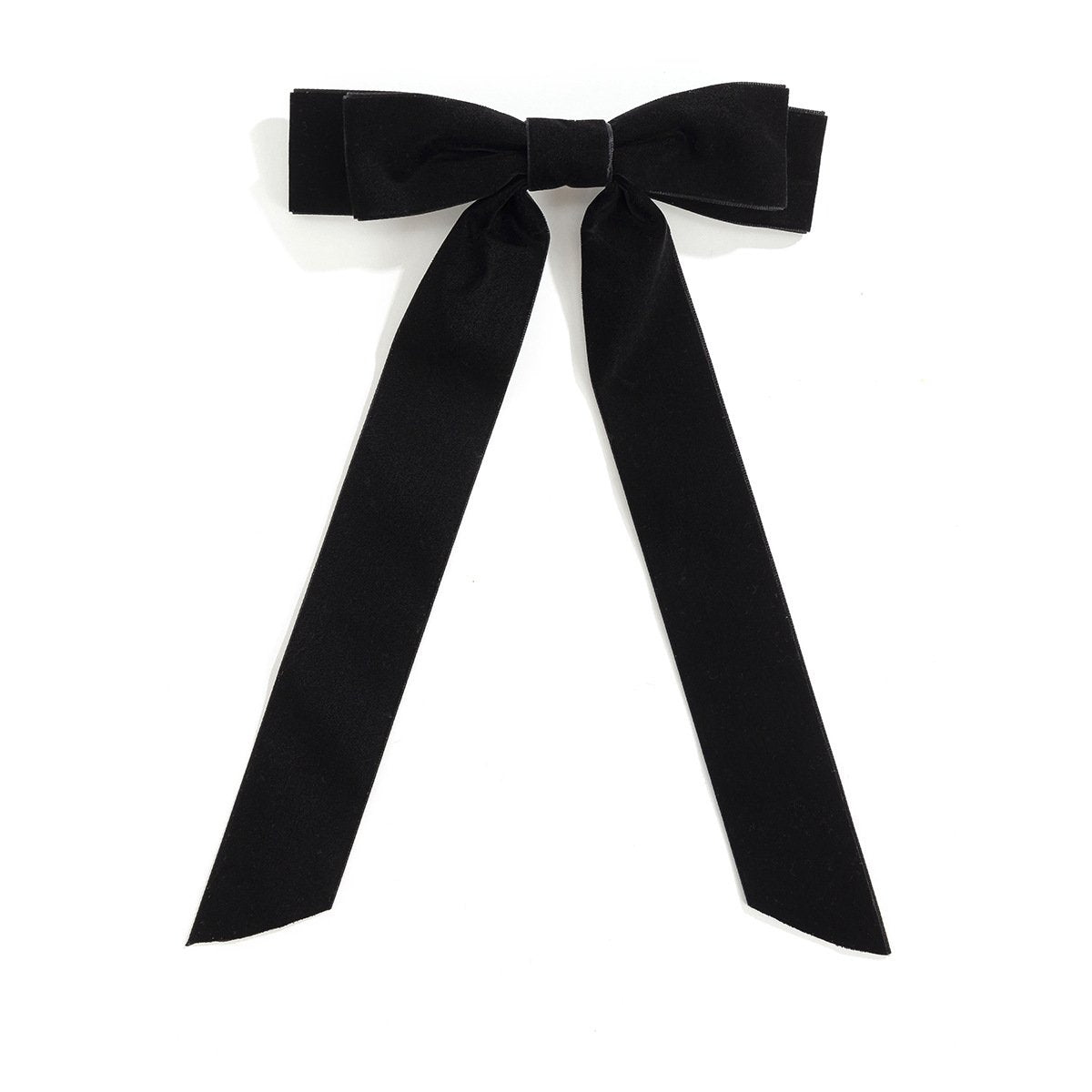 Big bowknot velvet all-match spring clip simple top clip sweet imitation pearl ribbon back head hair clip hair accessories