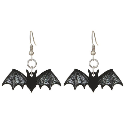 Halloween earrings ins dark funny skull earrings fashion creative skull hand bat earrings female