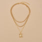 Retro Fashion Alloy Beetle Pendant Necklace Twist Snake Chain Multilayer Clavicle Chain Accessories