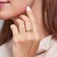 Temperament simple star moon ring classic personality opening adjustable index finger ring female