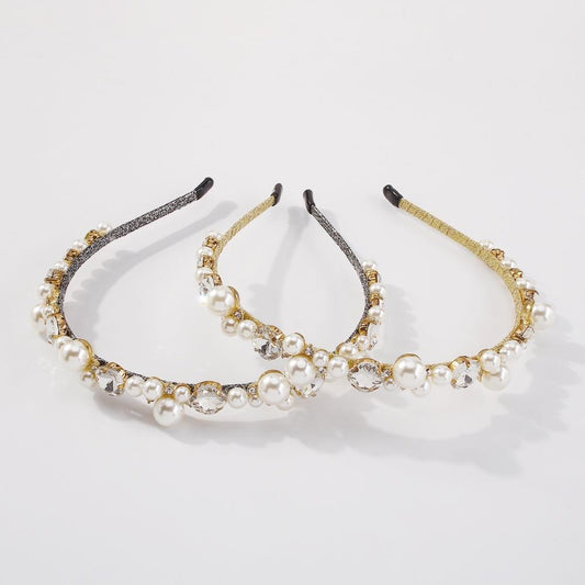 F3459 Jewelry Imitation Pearl Diamond Retro Headband Metal Temperament Ladies Fashion Headband