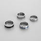 ins simple punk trend stainless steel retro Roman numerals drop oil four-piece ring ring male