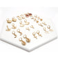 Jewelry Simple and Versatile Alloy Shell Earrings Feminine Hollow Star Diamond Moon Earrings