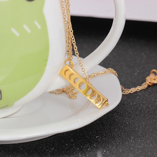 Fashion creative total solar eclipse necklace personality simple solar eclipse pendant clavicle chain jewelry