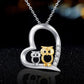 Jewelry Owl Pendant Necklace Female Niche Design Sense Cartoon Card Love Children's Day Gift Jewelry