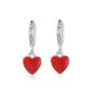 Retro Drip Oil Heart Earrings Female Fashion Simple Sweet Color Peach Heart Earrings Earrings Versatile Earrings