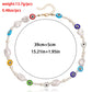 Jewelry Simple Single Layer Clavicle Chain Devil's Eye Necklace Retro Stitching Imitation Pearl Eye Necklace